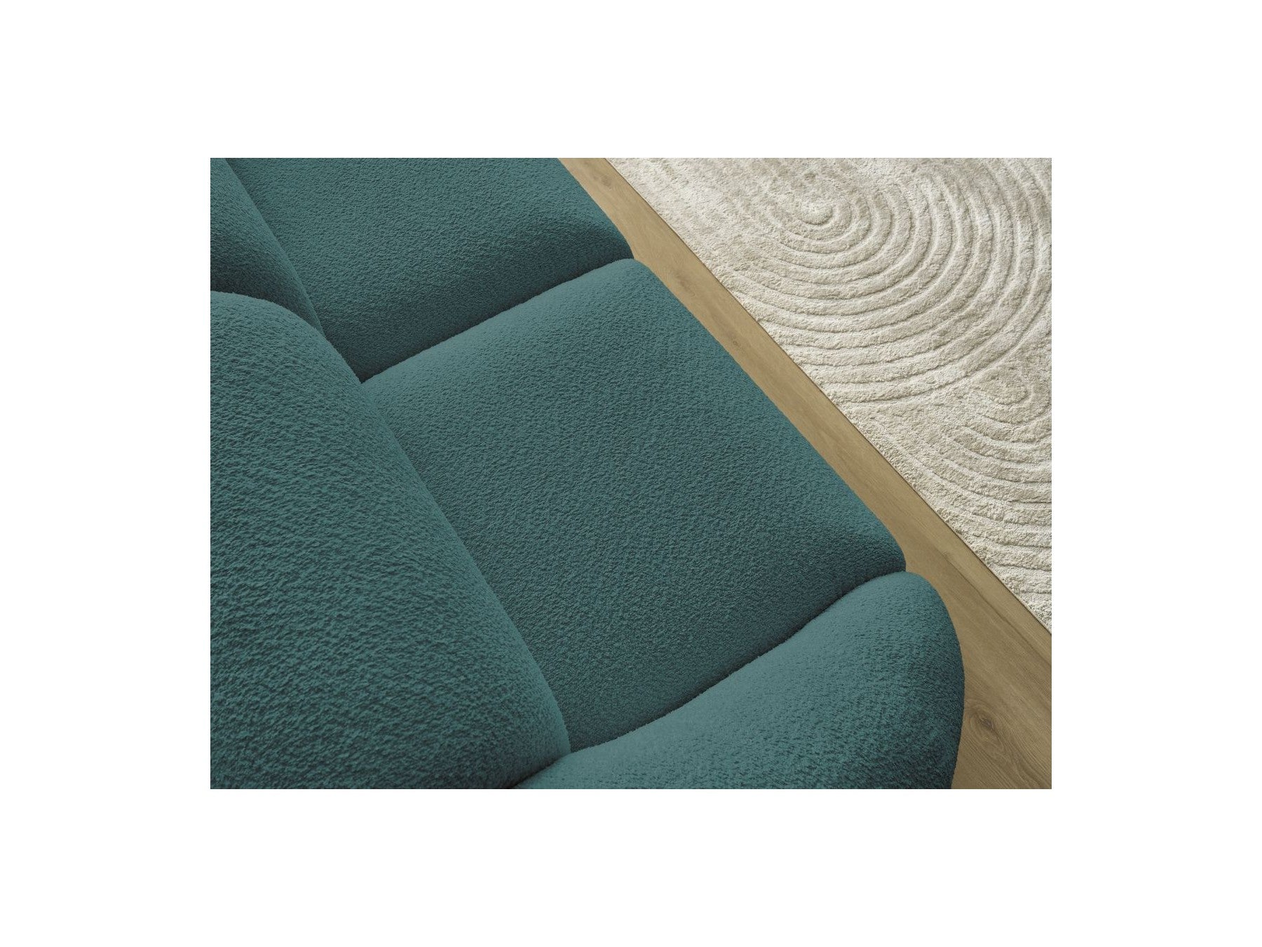 Fixed Straight 2-Seater Sofa - Tina - Bouclé Fabric
