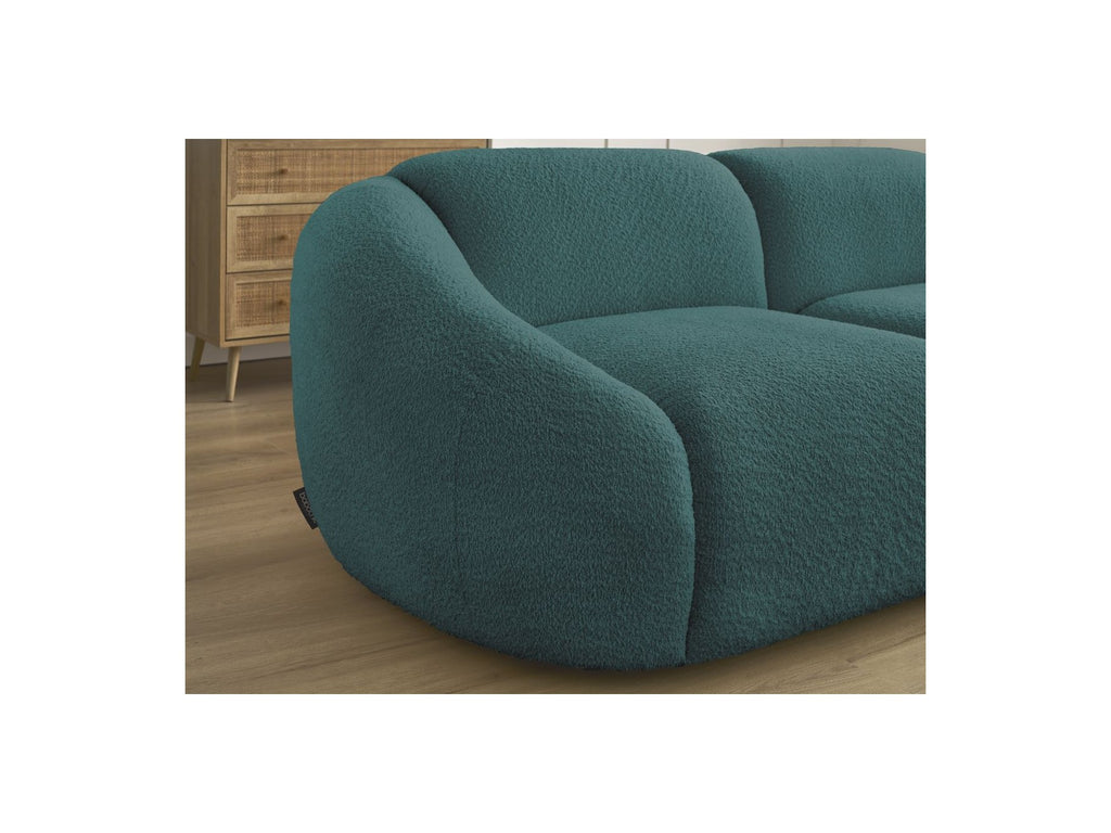 Fixed Straight 2-Seater Sofa - Tina - Bouclé Fabric