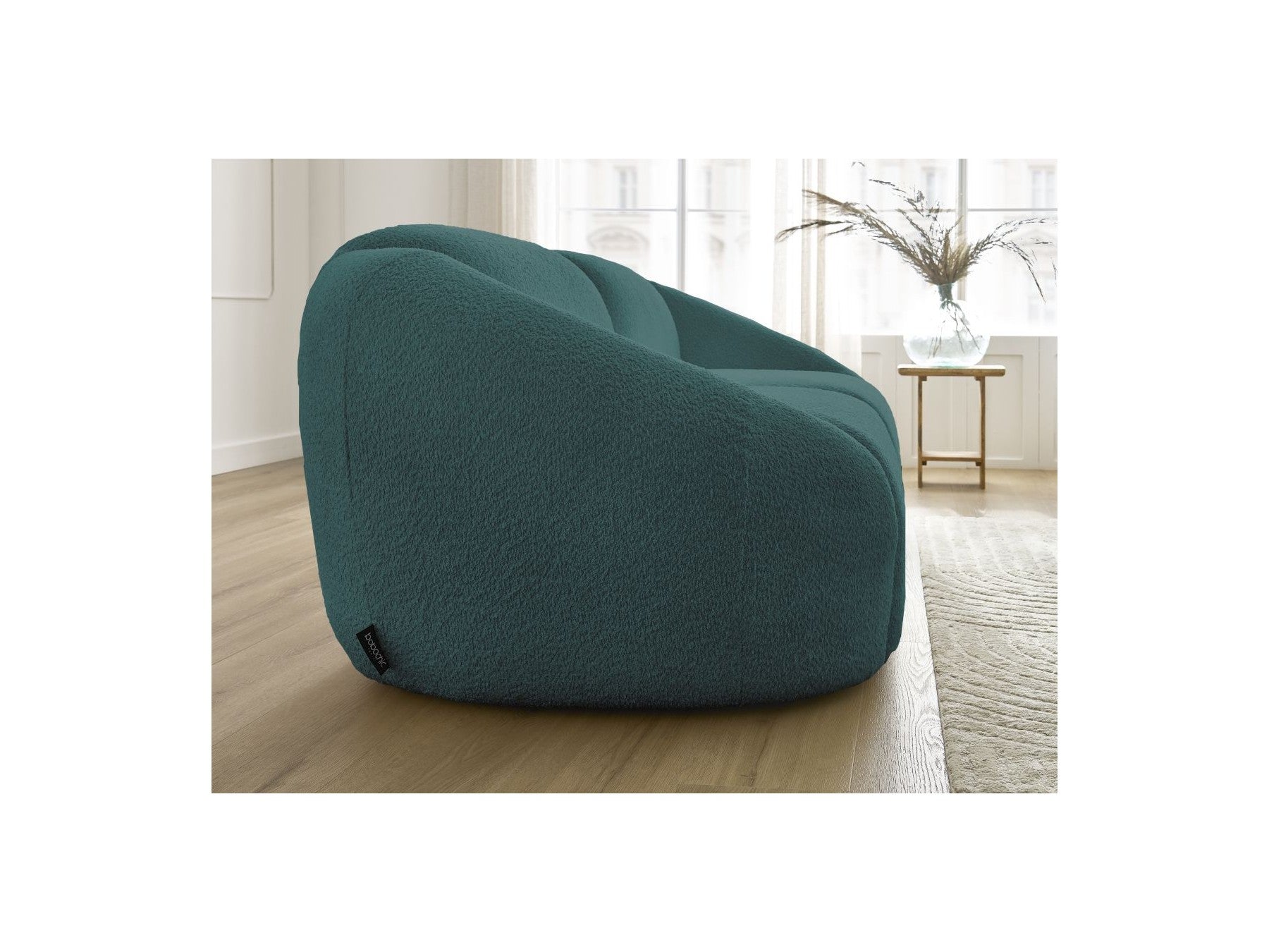 Fixed Straight 2-Seater Sofa - Tina - Bouclé Fabric