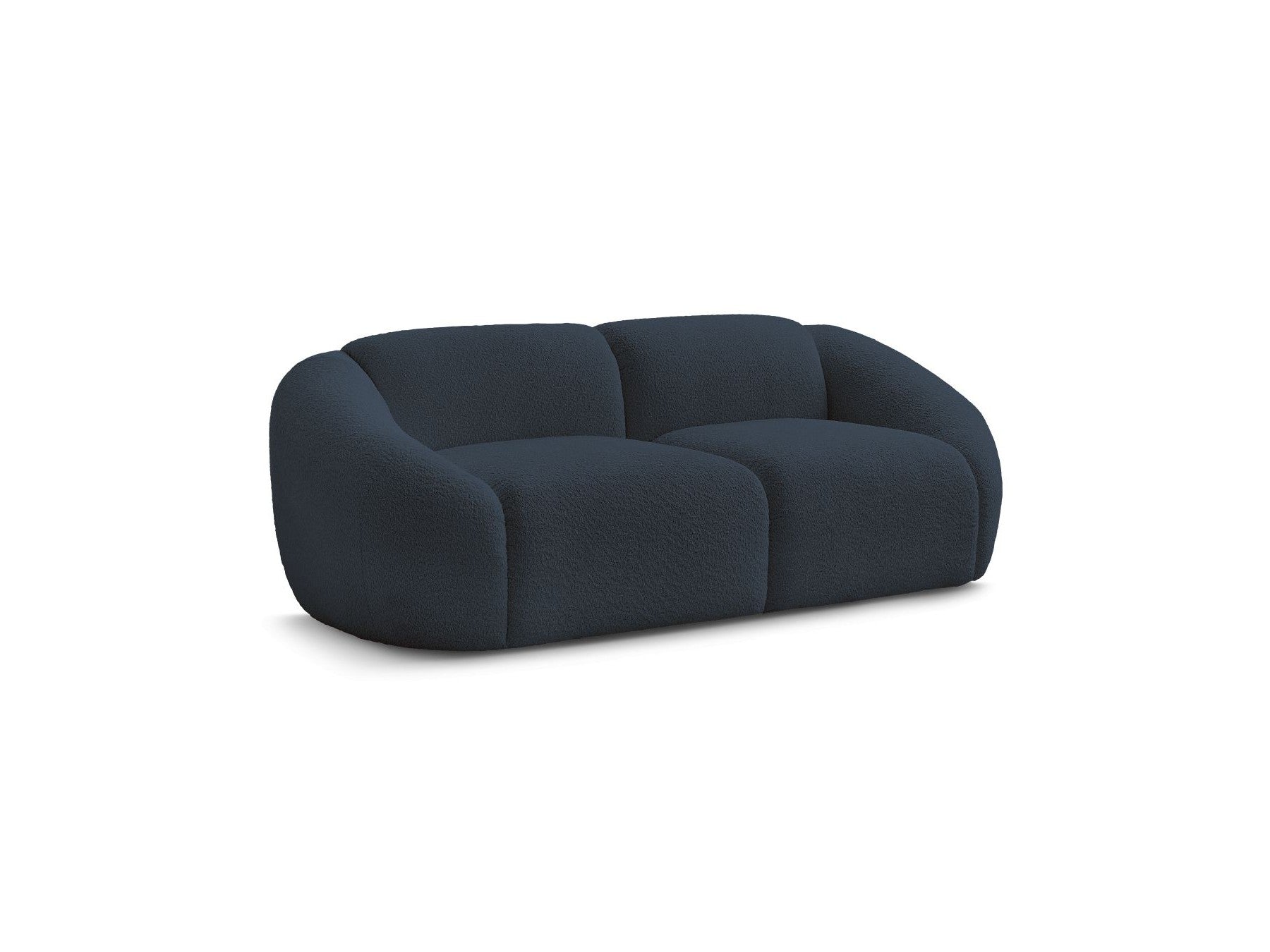 Fixed Straight 2-Seater Sofa - Tina - Bouclé Fabric
