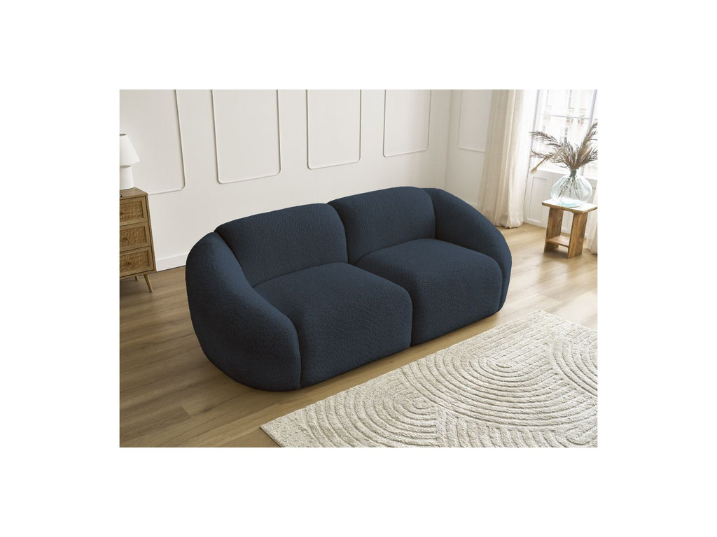 Fixed Straight 2-Seater Sofa - Tina - Bouclé Fabric
