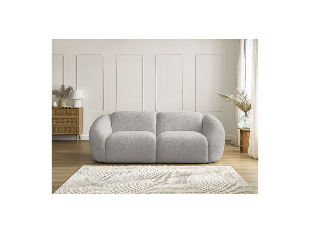 Fixed Straight 2-Seater Sofa - Tina - Bouclé Fabric