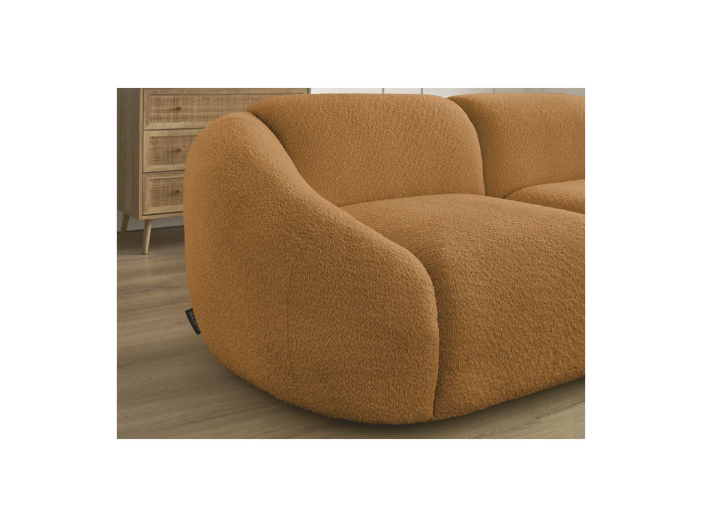 Fixed Straight 2-Seater Sofa - Tina - Bouclé Fabric