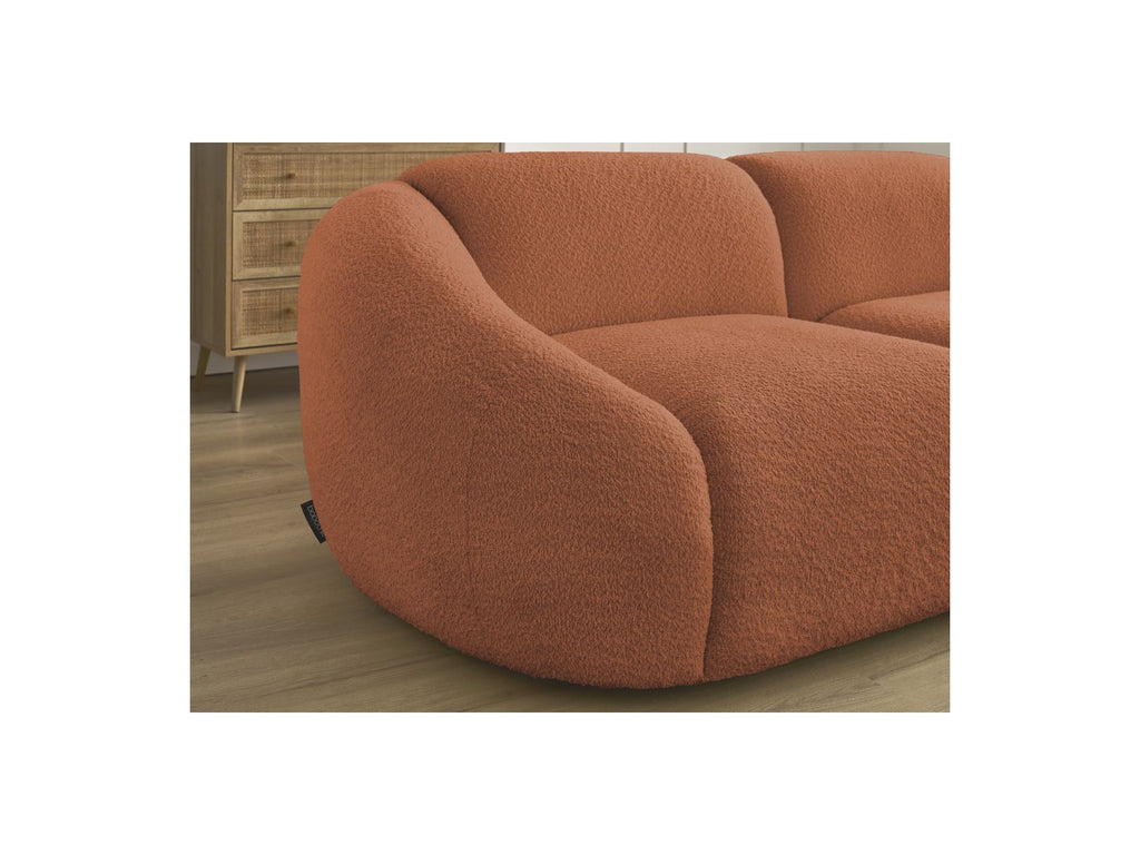 Fixed Straight 2-Seater Sofa - Tina - Bouclé Fabric