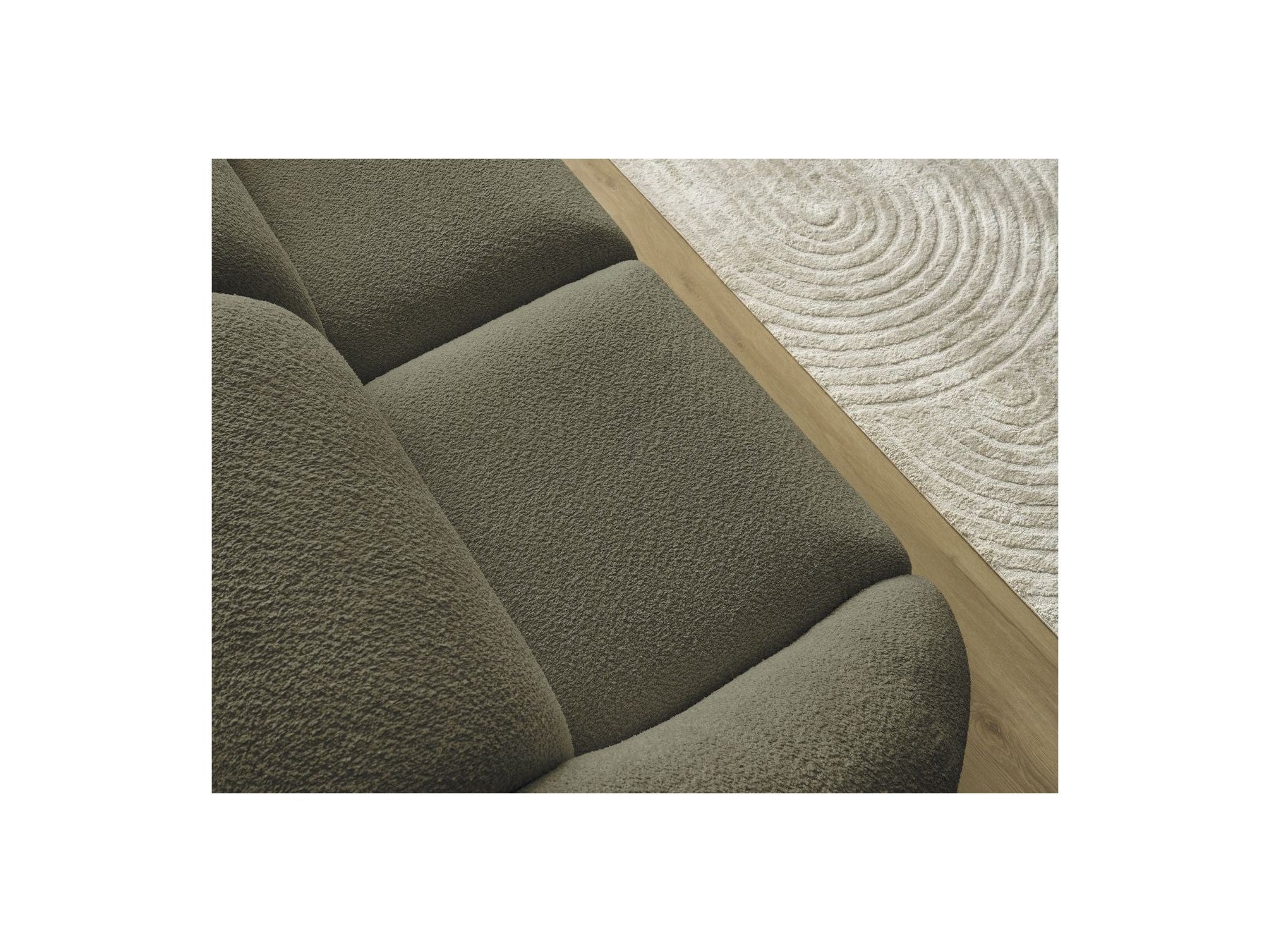 Fixed Straight 2-Seater Sofa - Tina - Bouclé Fabric