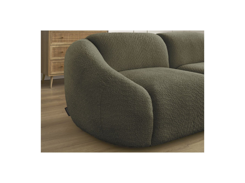 Fixed Straight 2-Seater Sofa - Tina - Bouclé Fabric