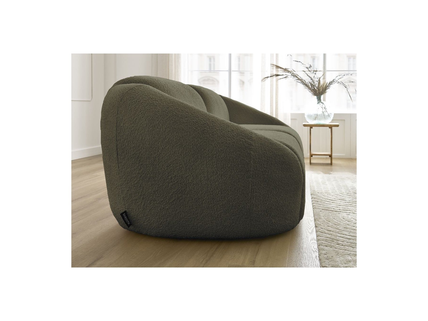 Fixed Straight 2-Seater Sofa - Tina - Bouclé Fabric