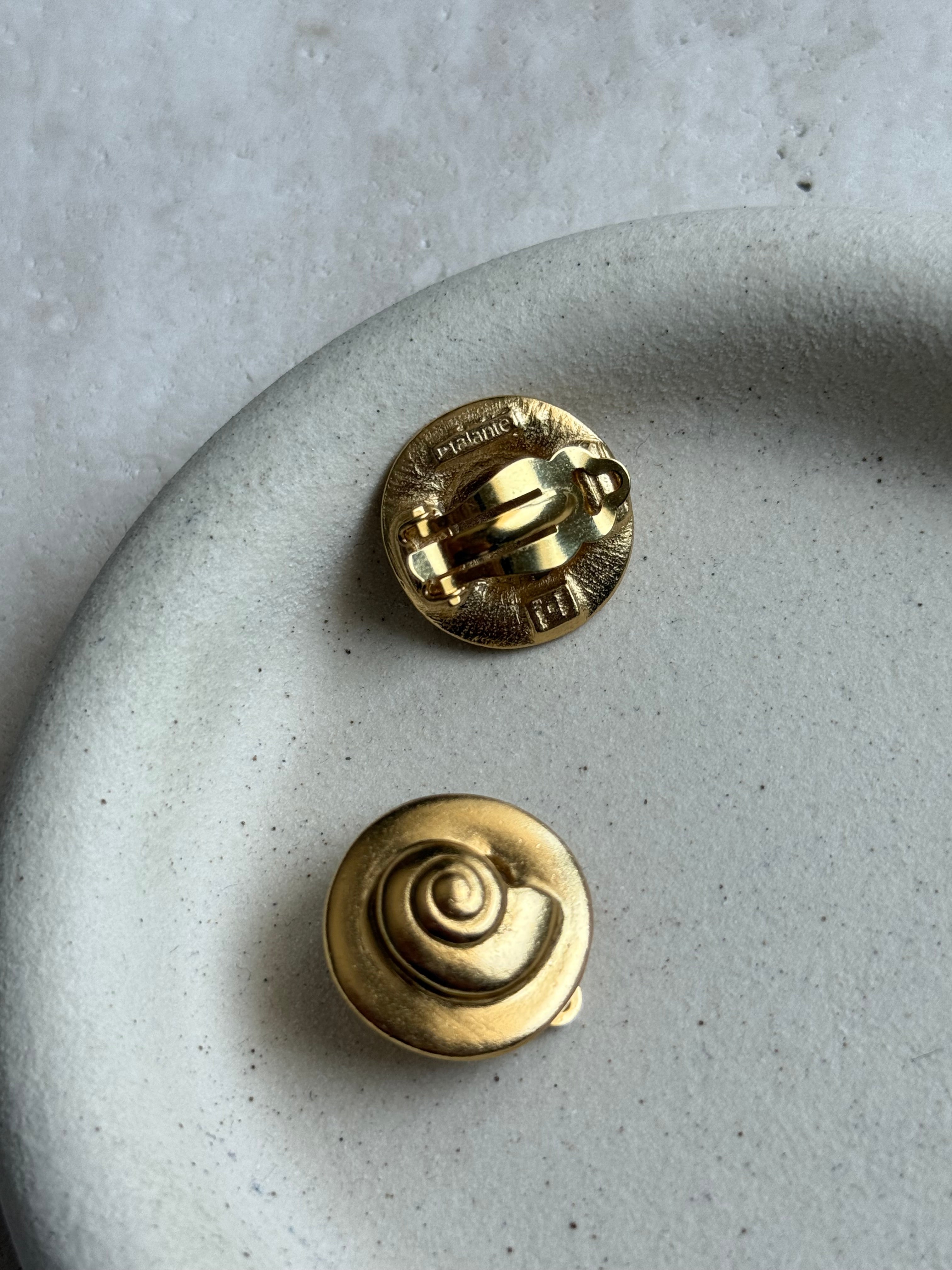 Boucles D’Oreilles Atalante Vintage - Coquillages Dorés