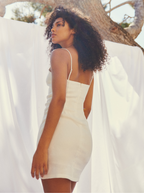 Vestido de mezcla beige