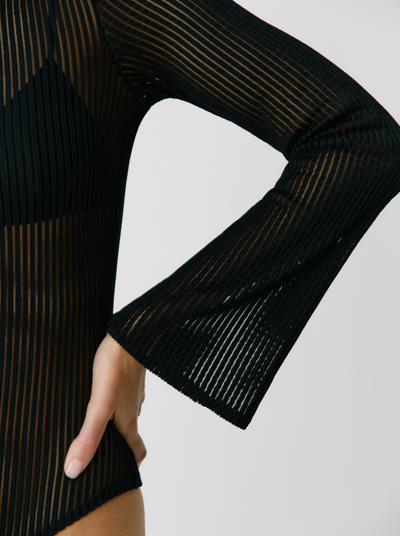 Body Crazy Rib Manches Évasées