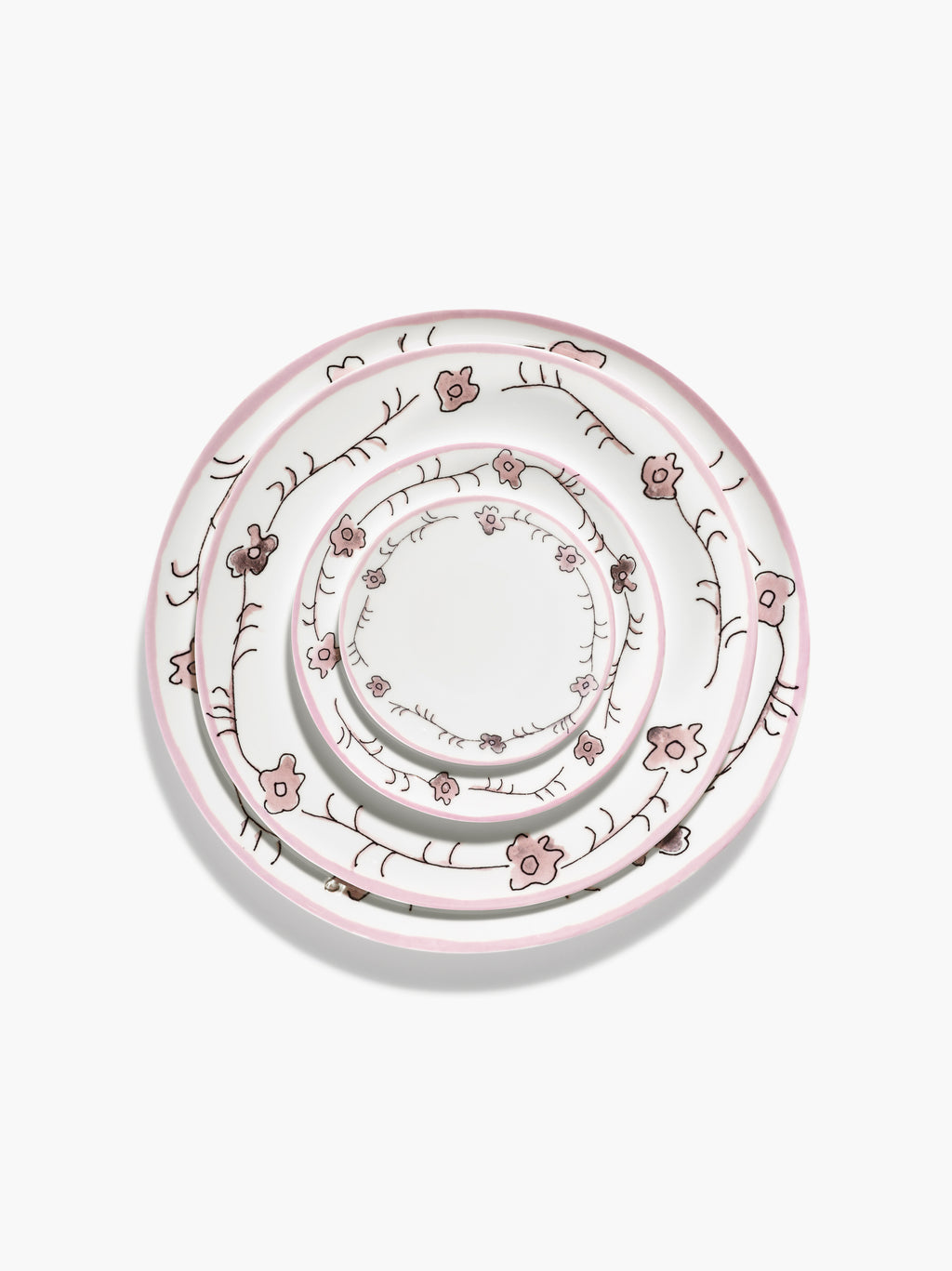 Midnight Flowers - Lot De 2 Assiettes - M - Porcelaine Bone China - Foncé Viola