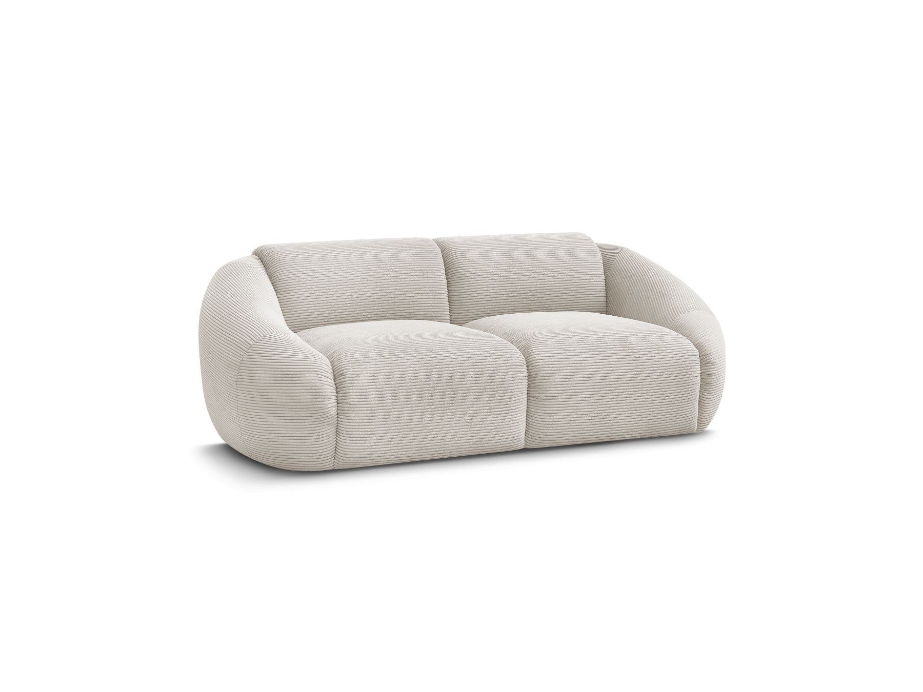Fixed Straight 2-Seater Sofa - Tina - Corduroy