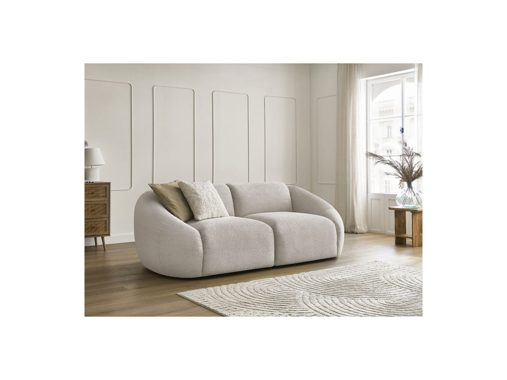 Fixed Straight 2-Seater Sofa - Tina - Corduroy