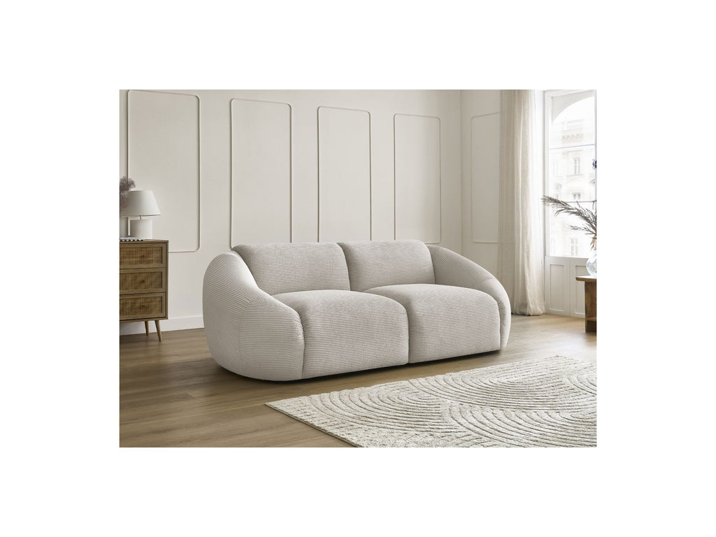 Fixed Straight 2-Seater Sofa - Tina - Corduroy