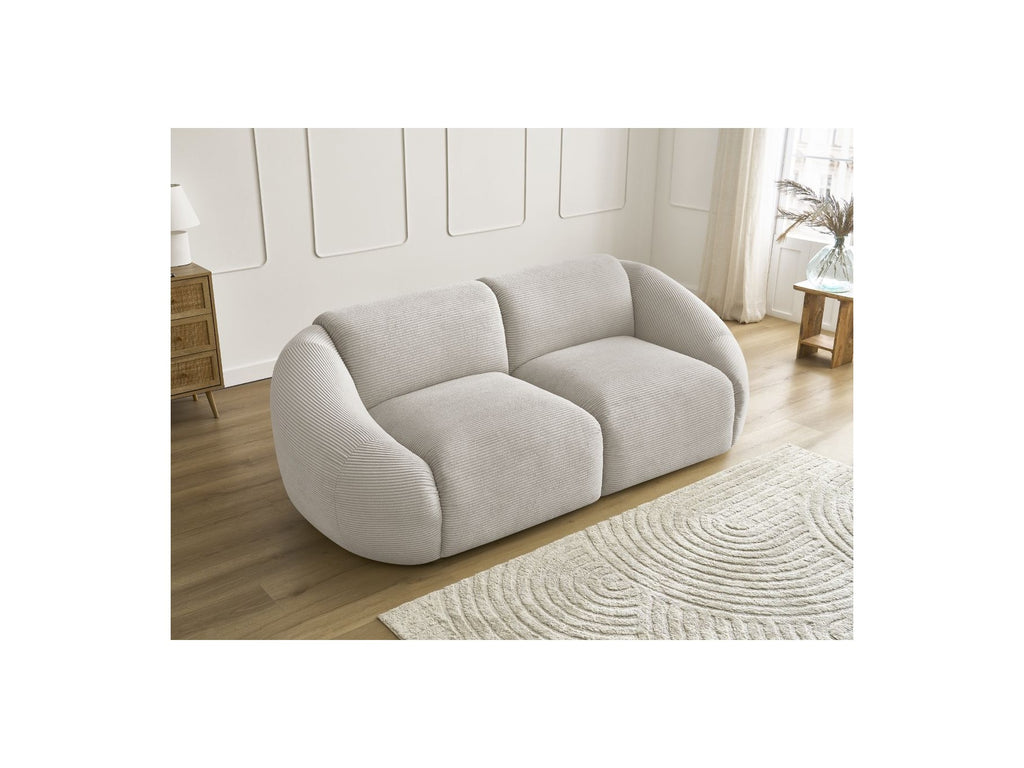 Fixed Straight 2-Seater Sofa - Tina - Corduroy