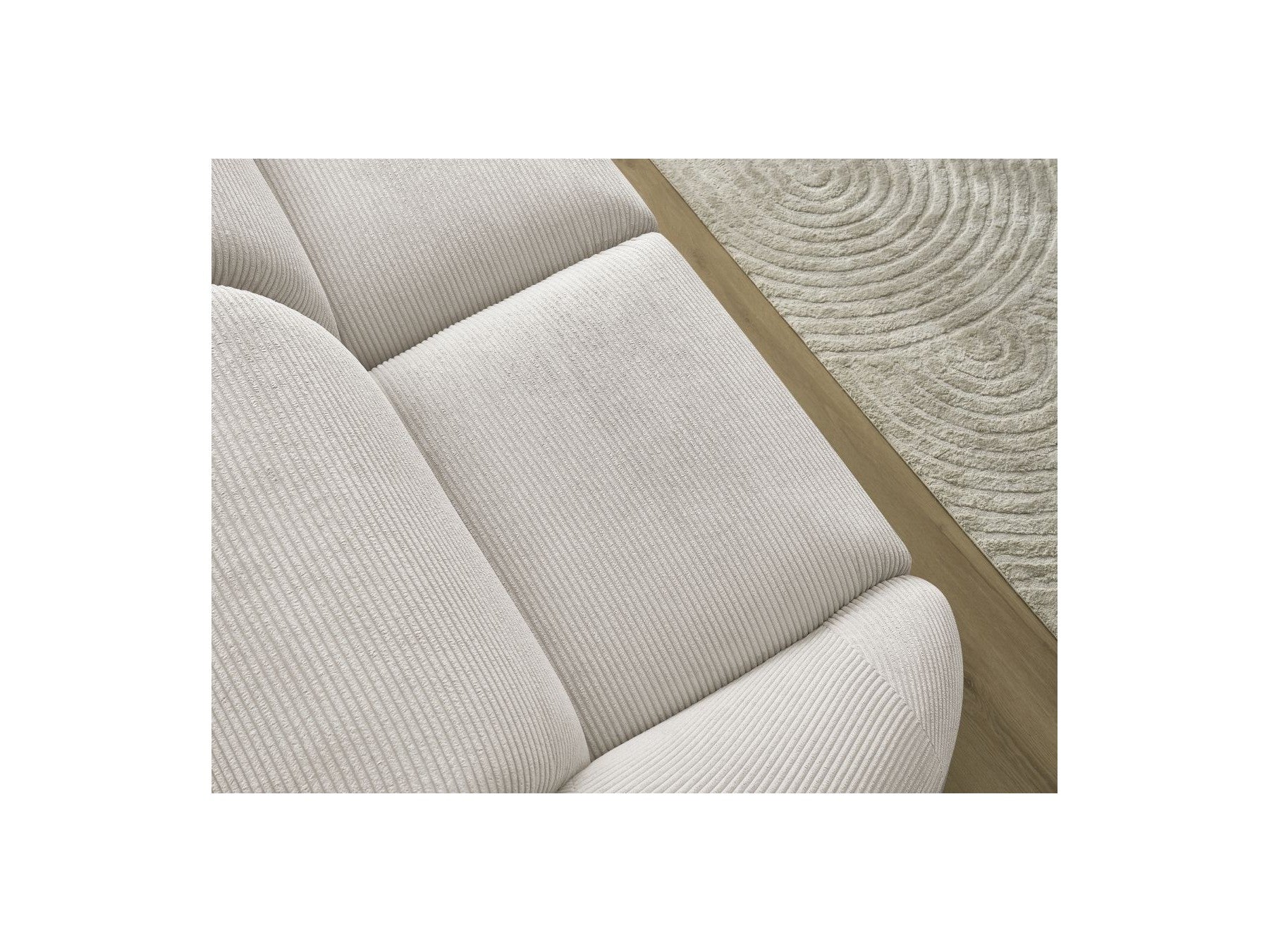 Fixed Straight 2-Seater Sofa - Tina - Corduroy