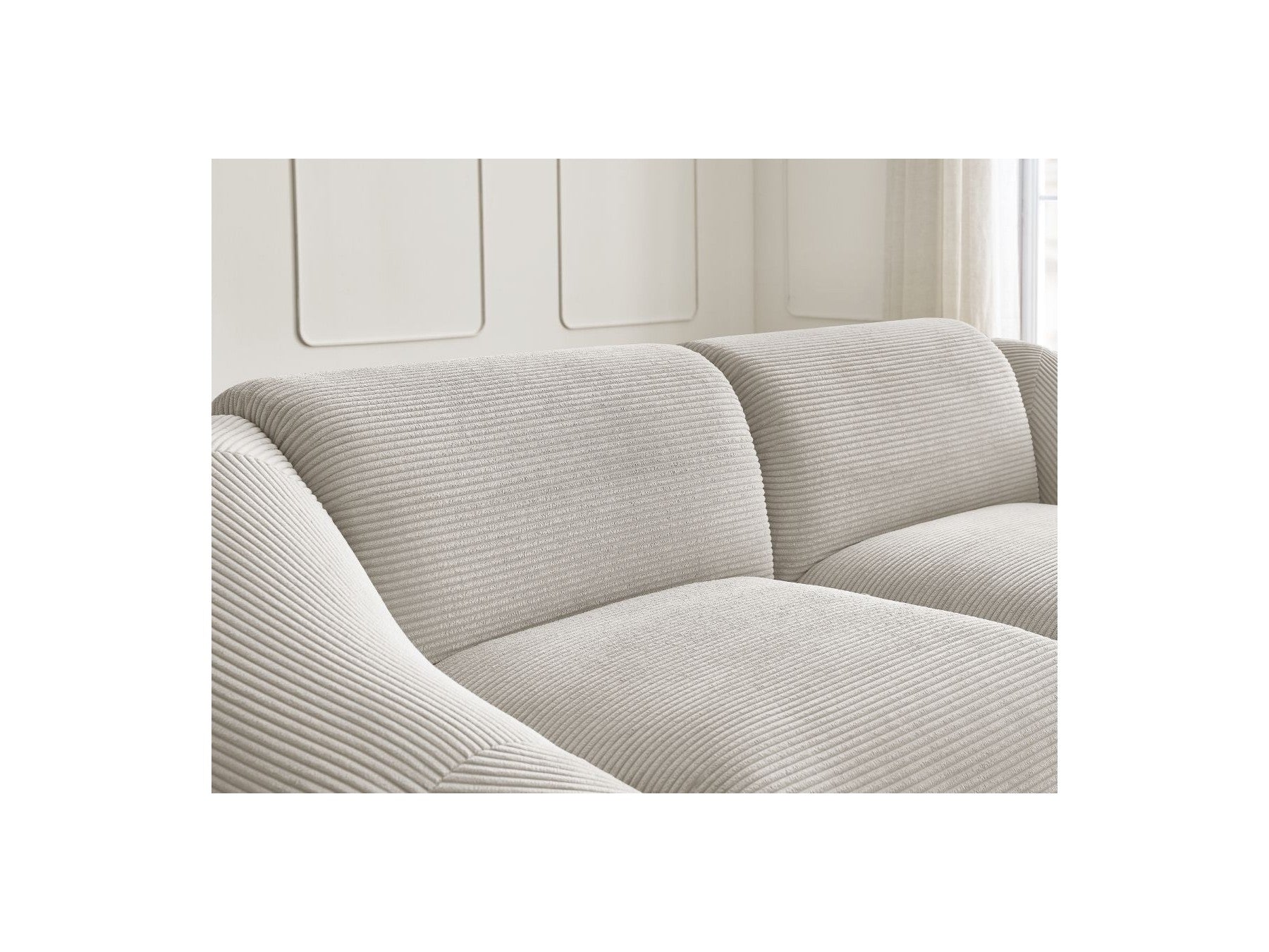 Fixed Straight 2-Seater Sofa - Tina - Corduroy