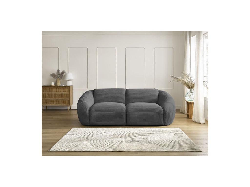 Fixed Straight 2-Seater Sofa - Tina - Corduroy