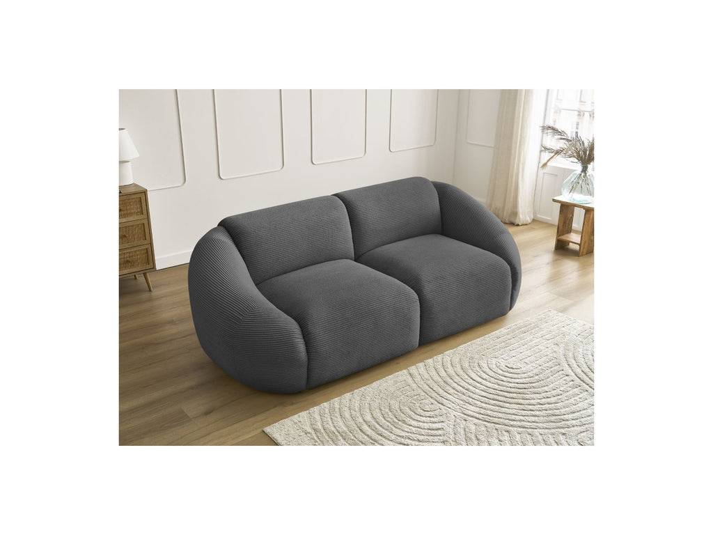 Fixed Straight 2-Seater Sofa - Tina - Corduroy