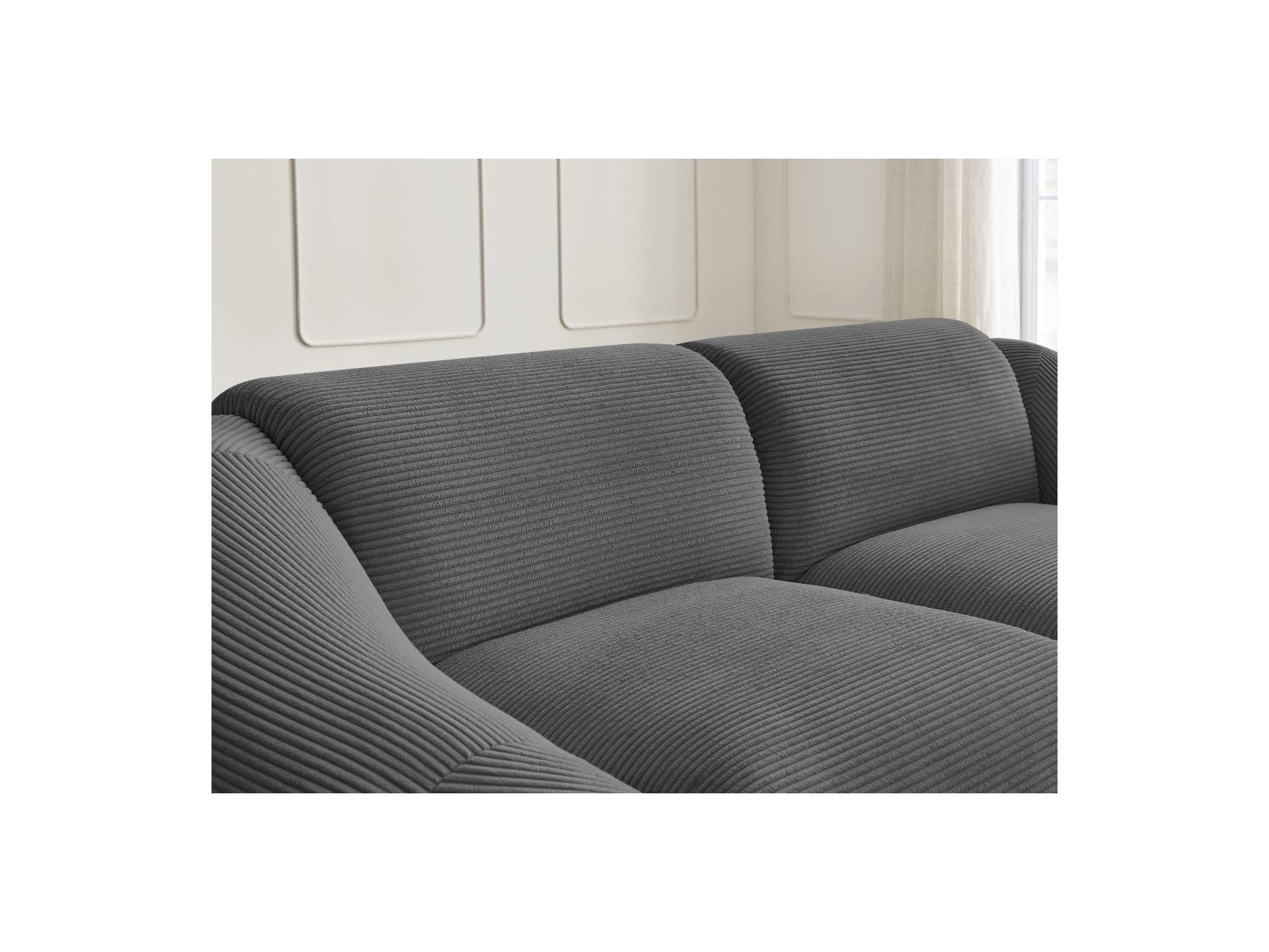 Fixed Straight 2-Seater Sofa - Tina - Corduroy