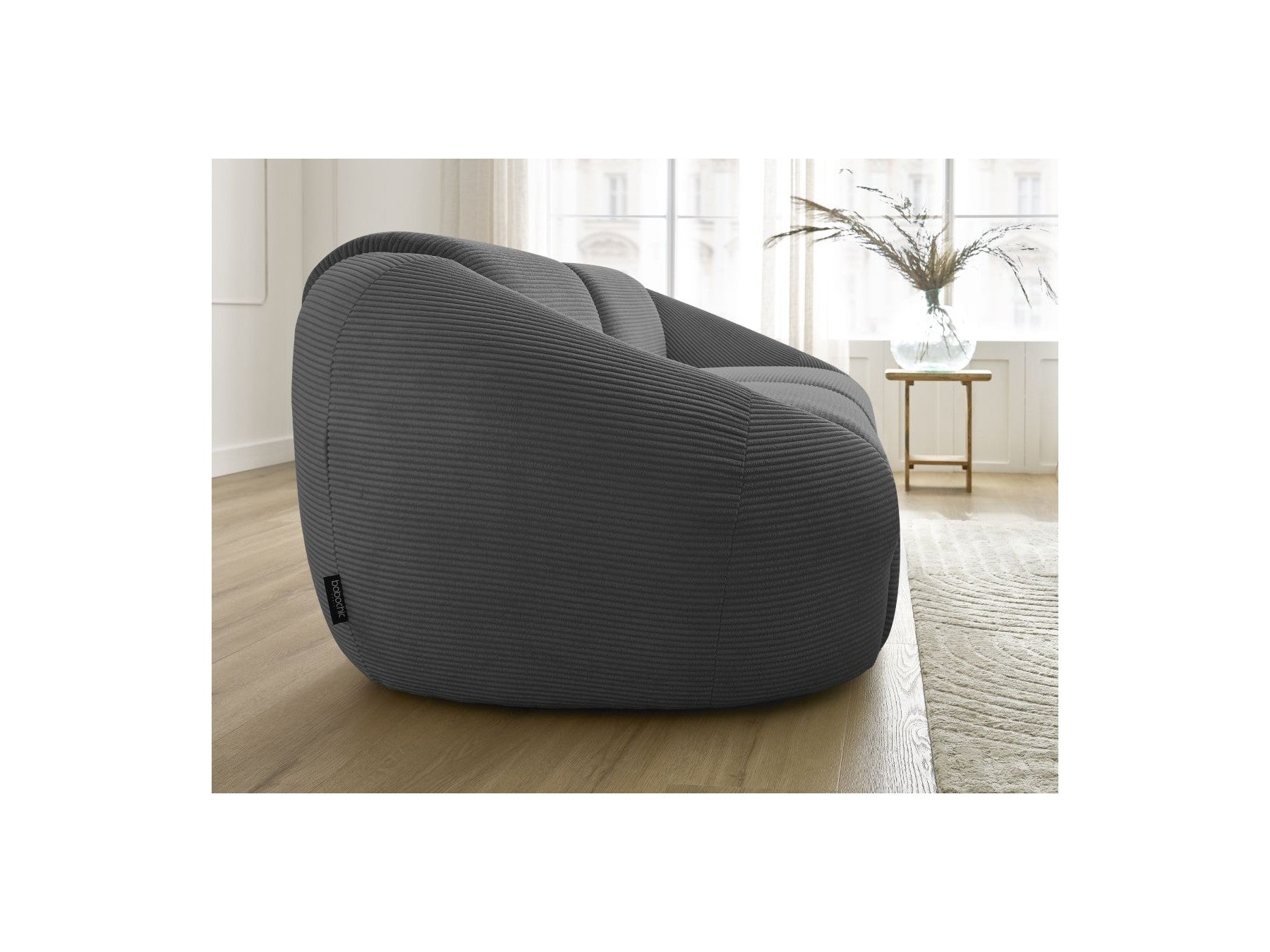Fixed Straight 2-Seater Sofa - Tina - Corduroy