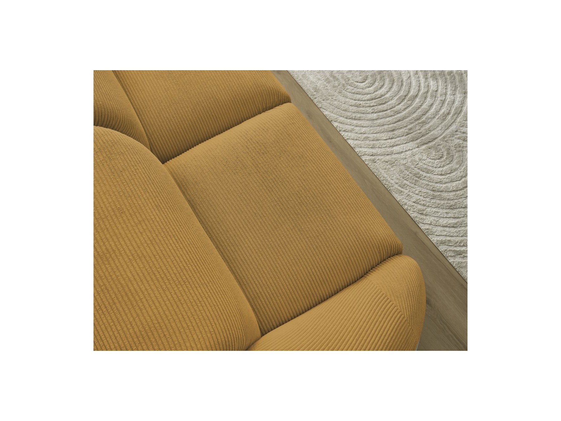 Fixed Straight 2-Seater Sofa - Tina - Corduroy