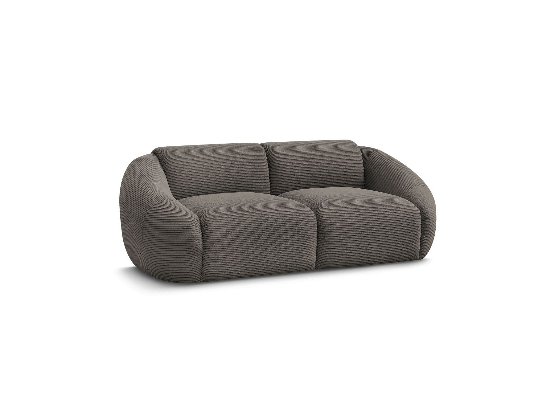 Fixed Straight 2-Seater Sofa - Tina - Corduroy