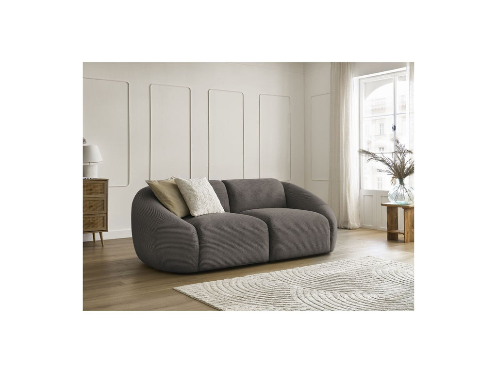 Fixed Straight 2-Seater Sofa - Tina - Corduroy