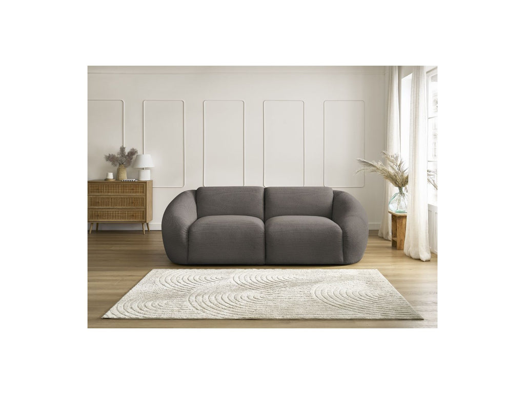 Fixed Straight 2-Seater Sofa - Tina - Corduroy