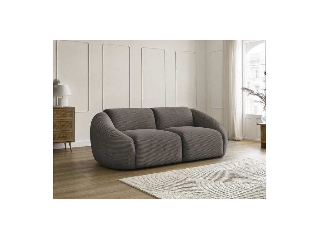 Fixed Straight 2-Seater Sofa - Tina - Corduroy