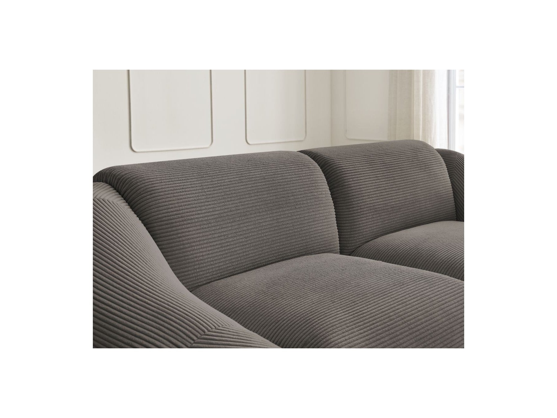 Fixed Straight 2-Seater Sofa - Tina - Corduroy