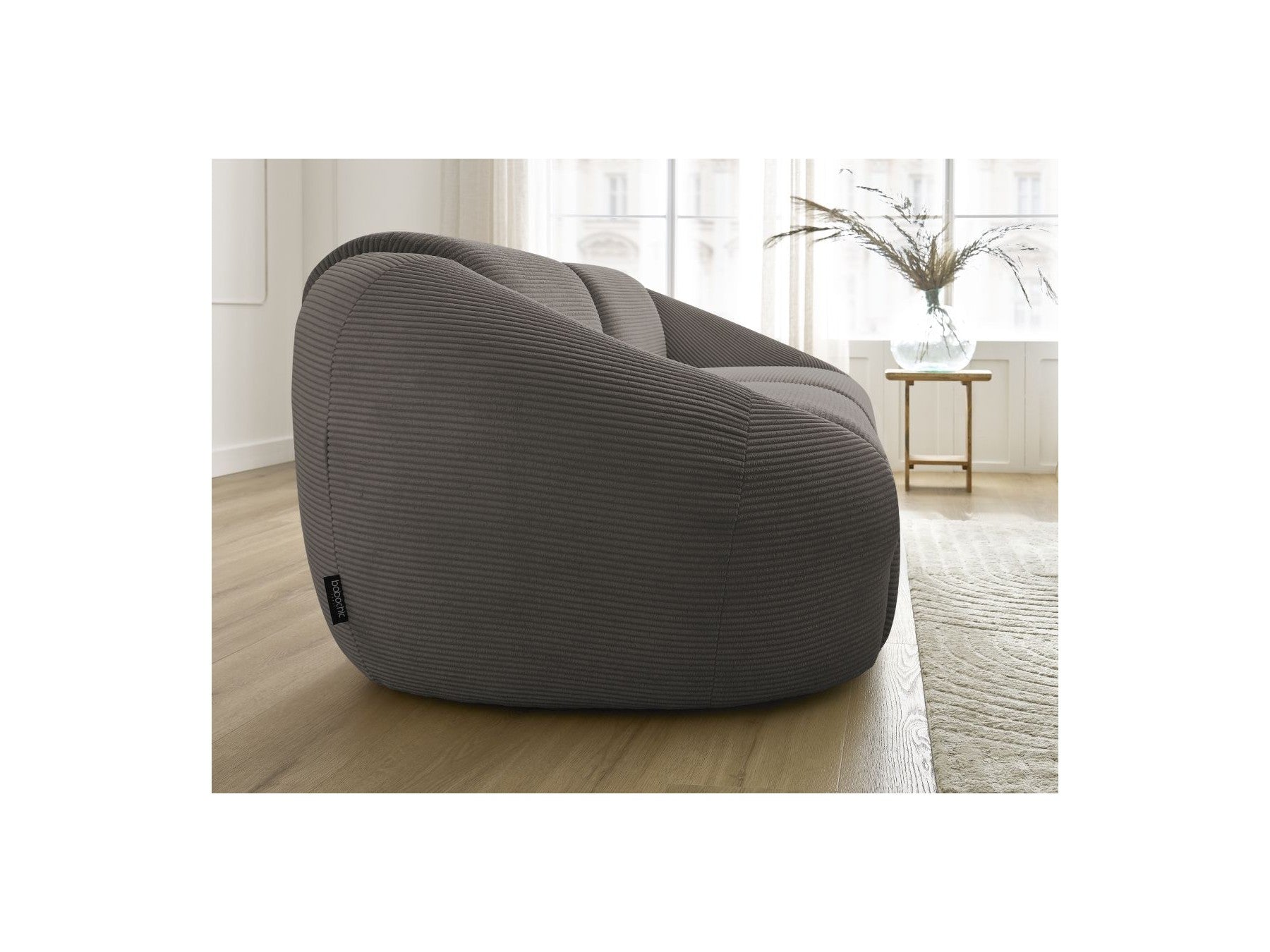 Fixed Straight 2-Seater Sofa - Tina - Corduroy