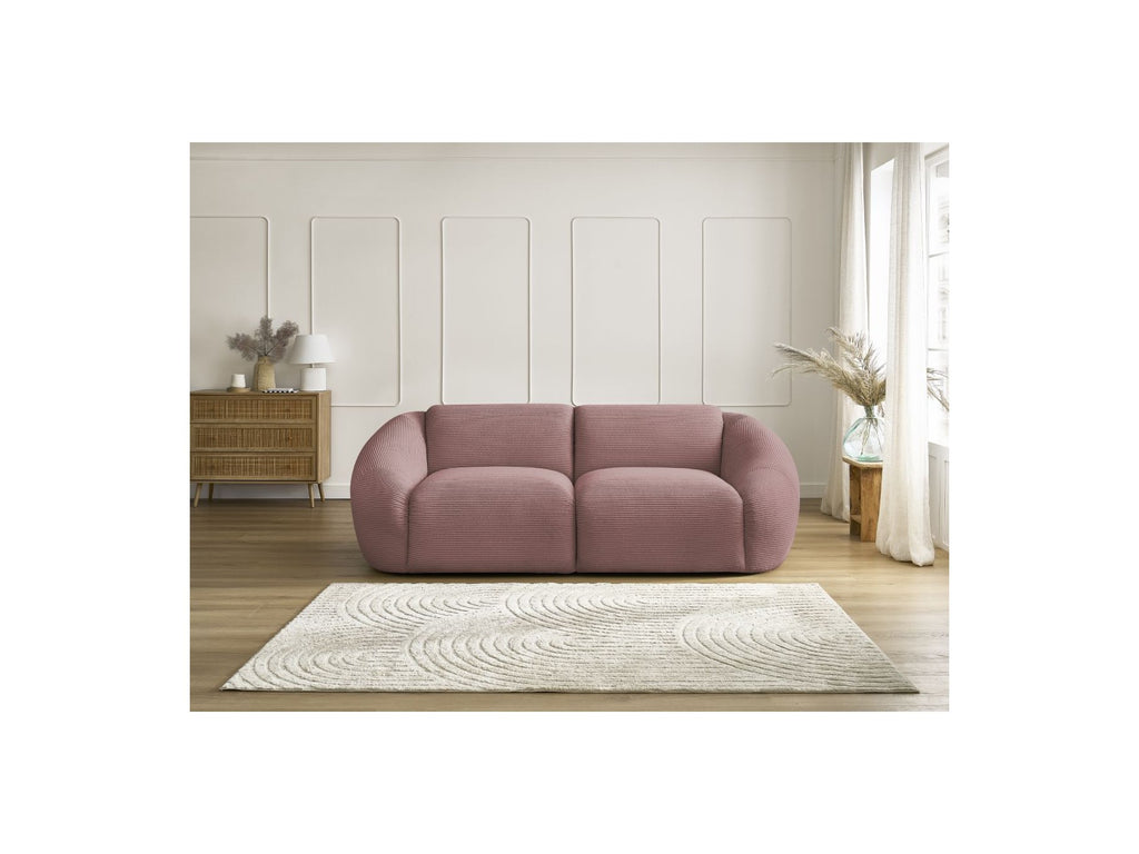 Fixed Straight 2-Seater Sofa - Tina - Corduroy