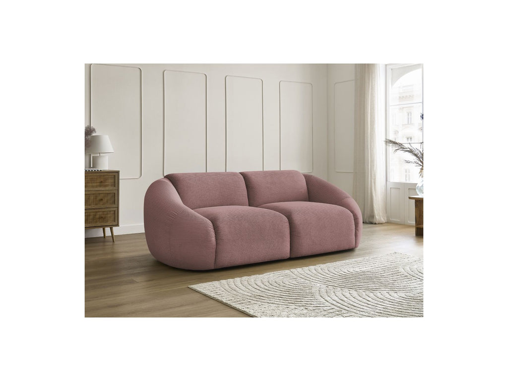 Fixed Straight 2-Seater Sofa - Tina - Corduroy