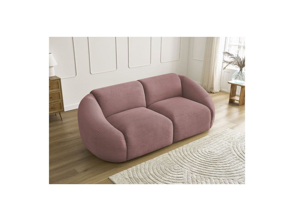 Fixed Straight 2-Seater Sofa - Tina - Corduroy