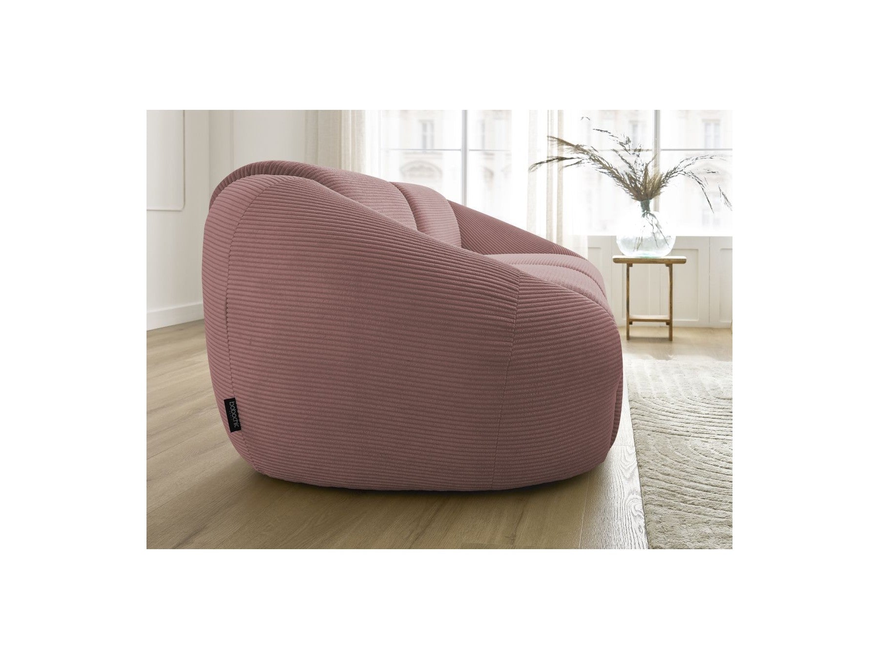 Fixed Straight 2-Seater Sofa - Tina - Corduroy