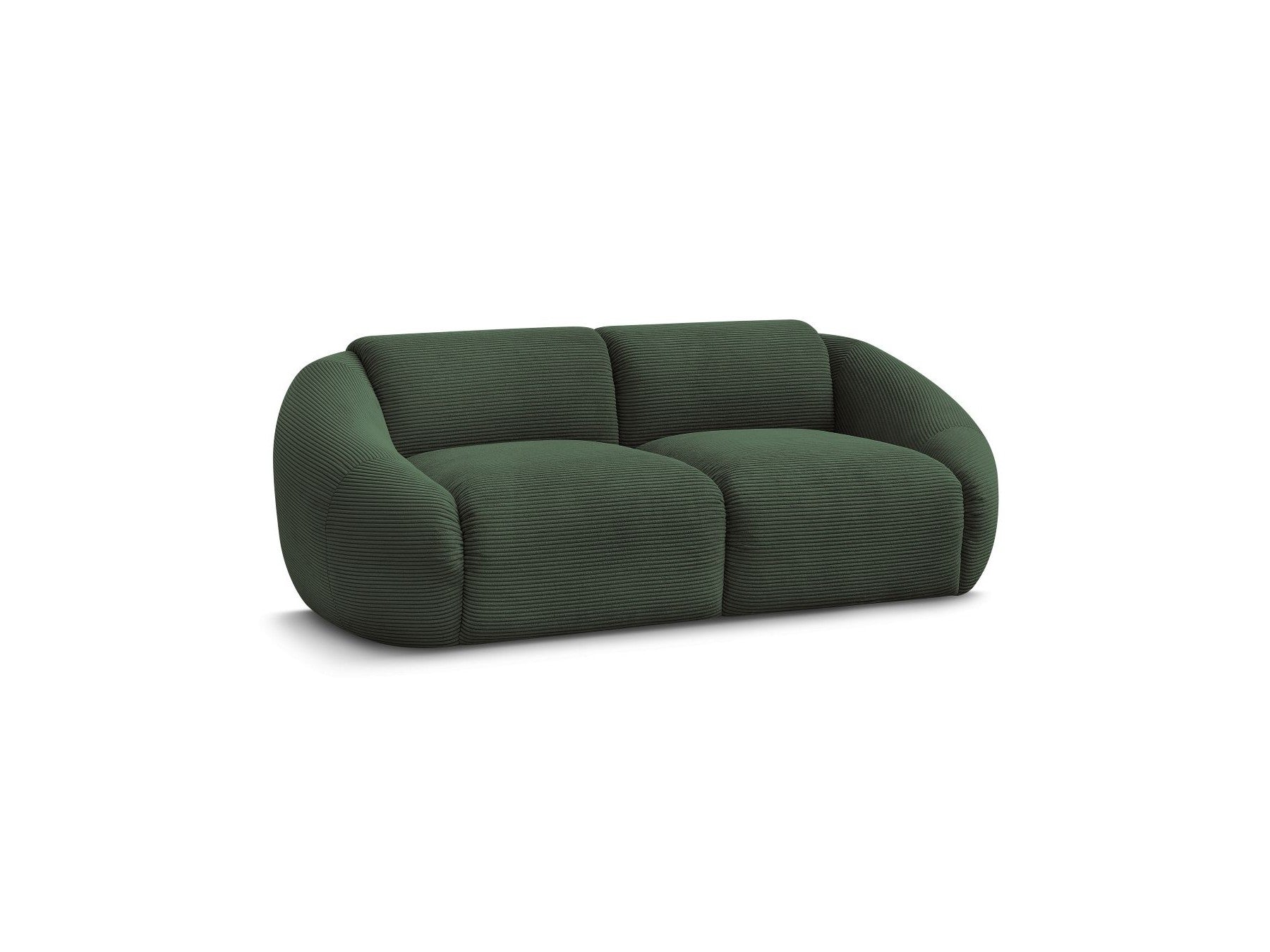Fixed Straight 2-Seater Sofa - Tina - Corduroy