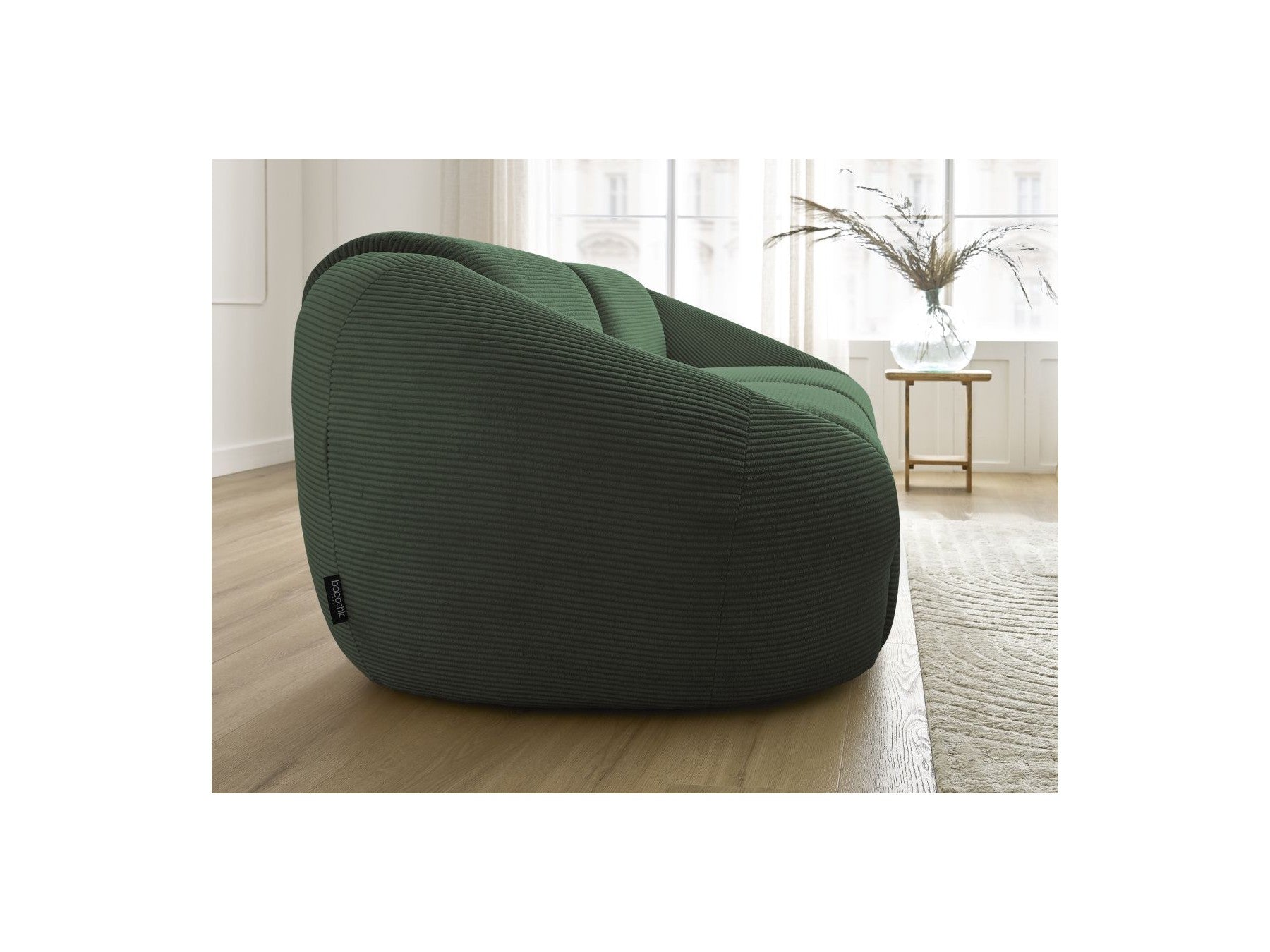 Fixed Straight 2-Seater Sofa - Tina - Corduroy