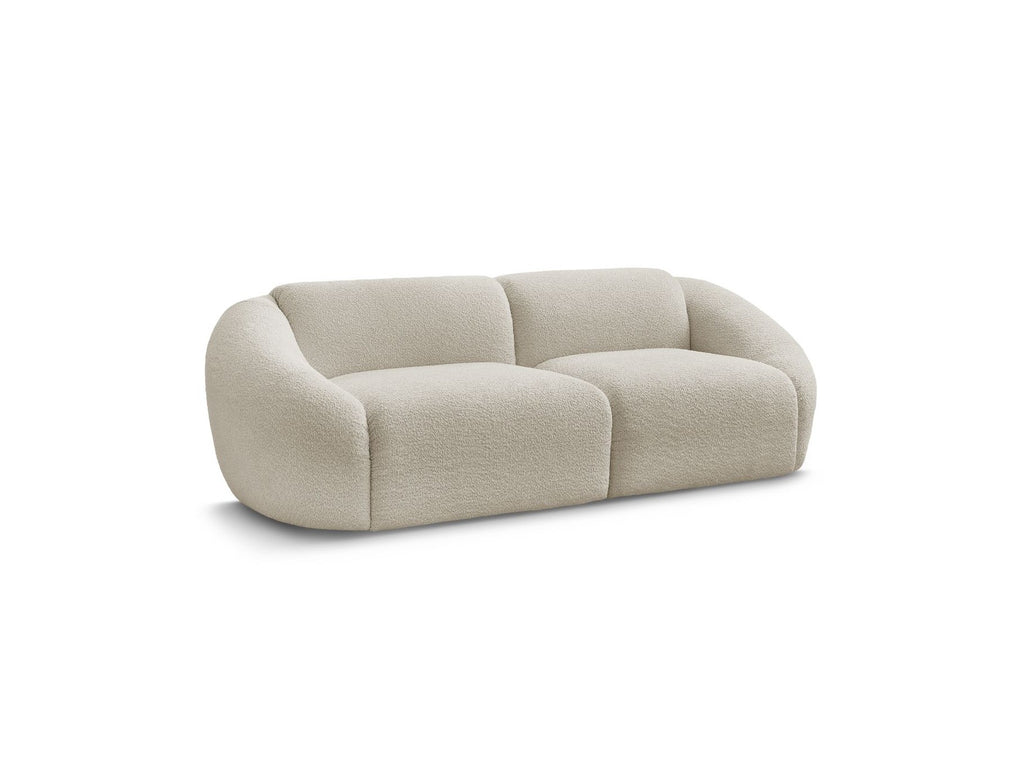 Fixed Straight 3-Seater Sofa - Tina - Bouclé Fabric