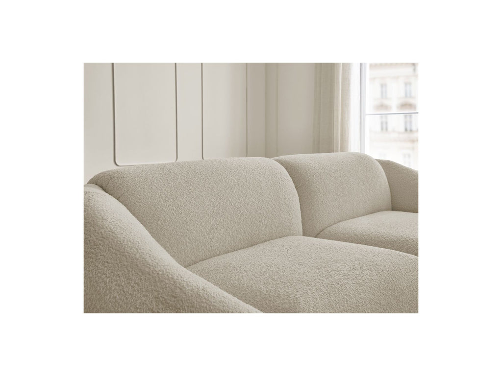 Fixed Straight 3-Seater Sofa - Tina - Bouclé Fabric