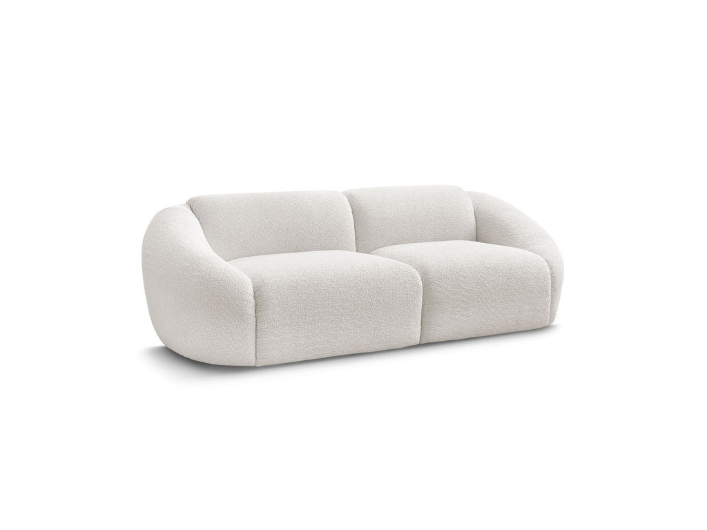 Fixed Straight 3-Seater Sofa - Tina - Bouclé Fabric