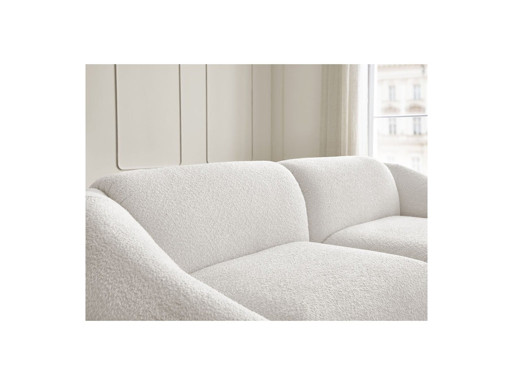 Fixed Straight 3-Seater Sofa - Tina - Bouclé Fabric