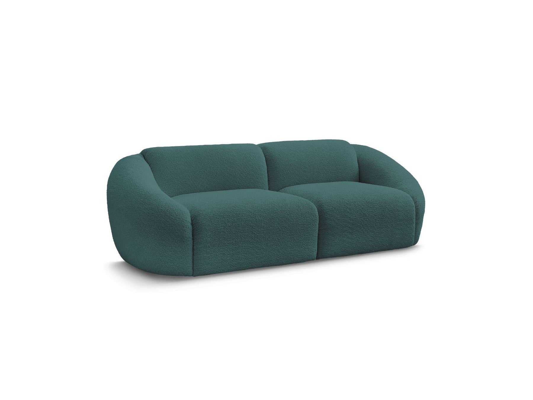 Fixed Straight 3-Seater Sofa - Tina - Bouclé Fabric