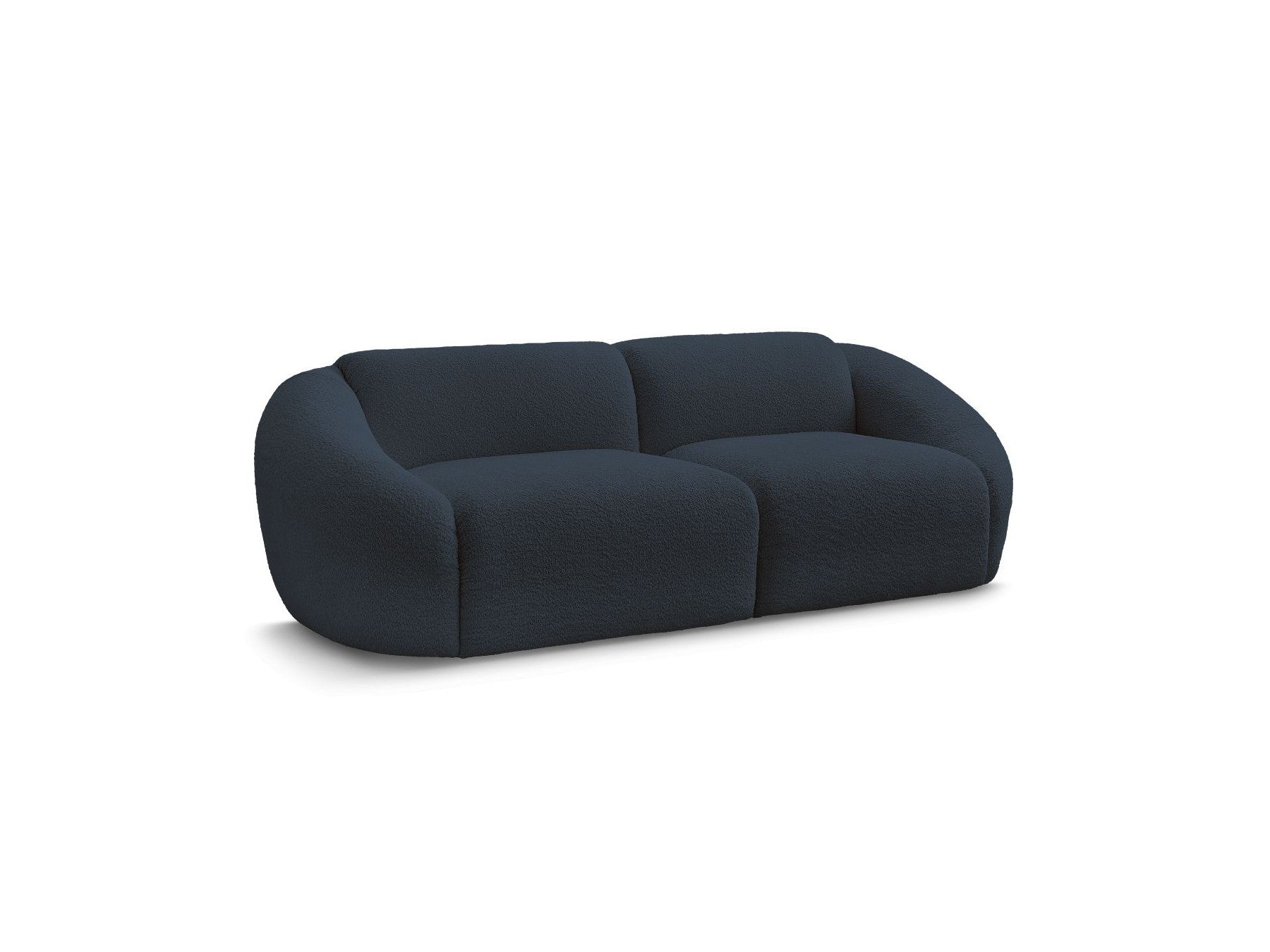 Fixed Straight 3-Seater Sofa - Tina - Bouclé Fabric