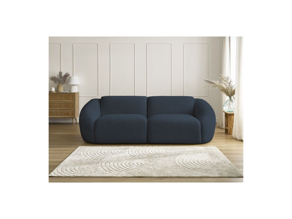 Fixed Straight 3-Seater Sofa - Tina - Bouclé Fabric