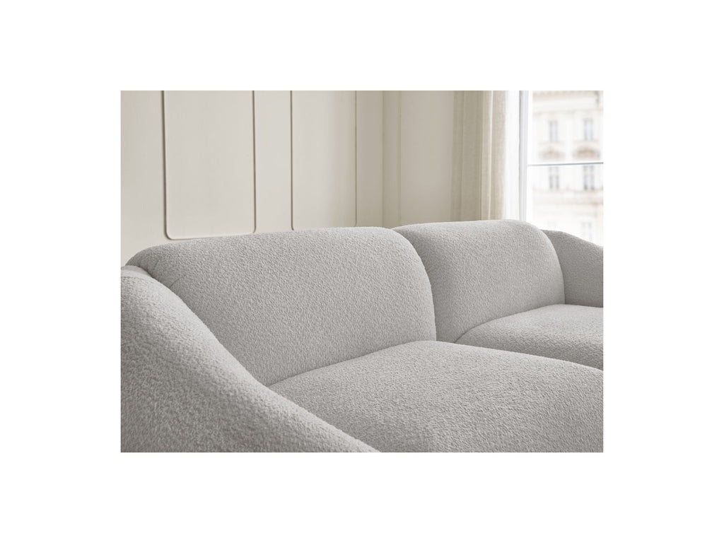 Fixed Straight 3-Seater Sofa - Tina - Bouclé Fabric