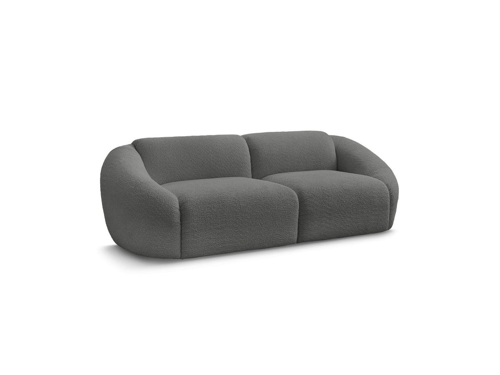 Fixed Straight 3-Seater Sofa - Tina - Bouclé Fabric