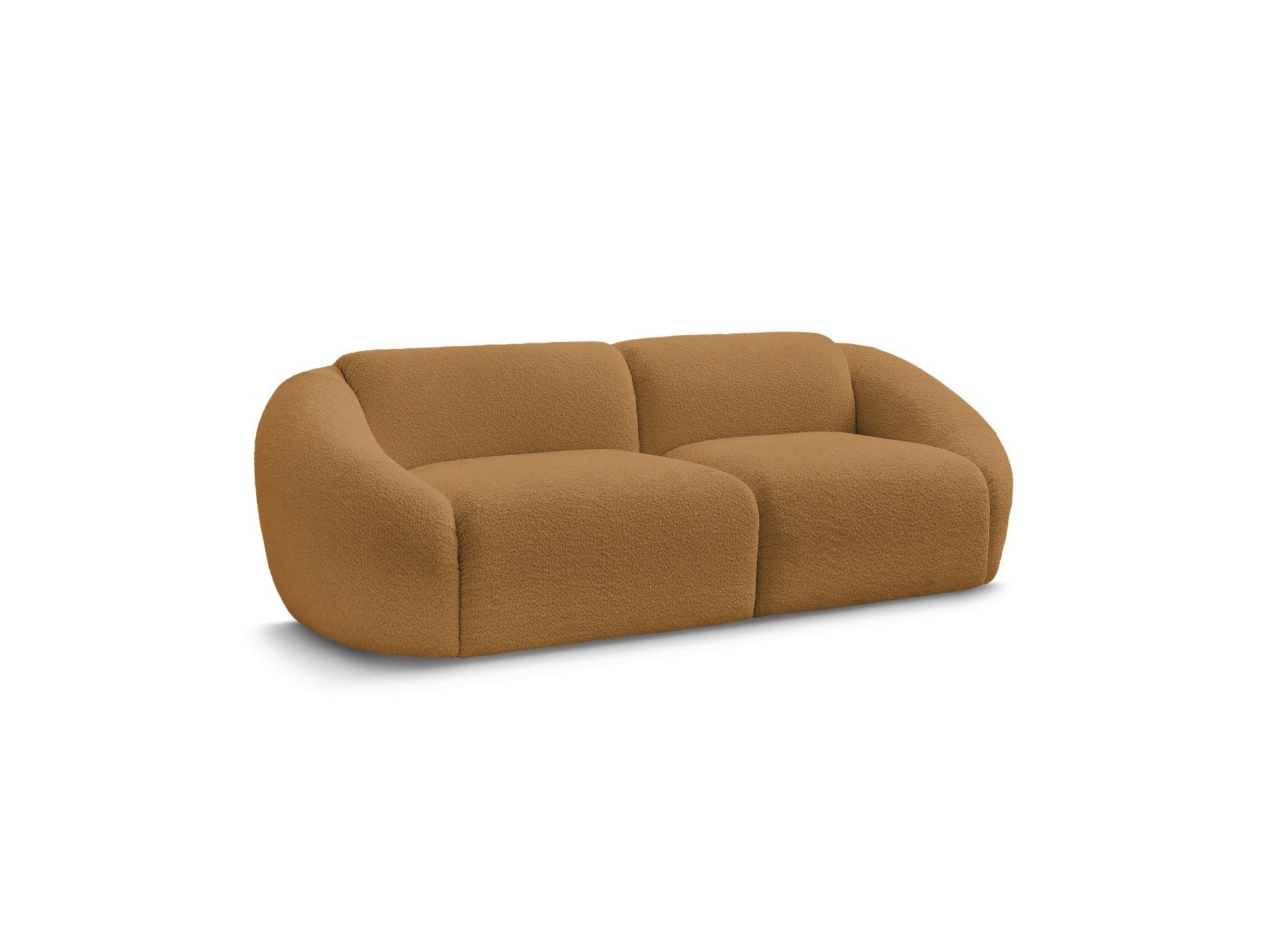 Fixed Straight 3-Seater Sofa - Tina - Bouclé Fabric