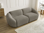 Fixed Straight 3-Seater Sofa - Tina - Bouclé Fabric