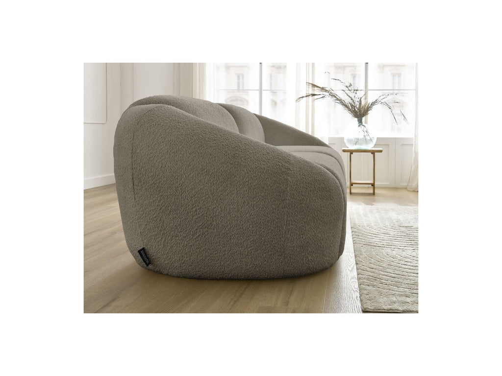 Fixed Straight 3-Seater Sofa - Tina - Bouclé Fabric